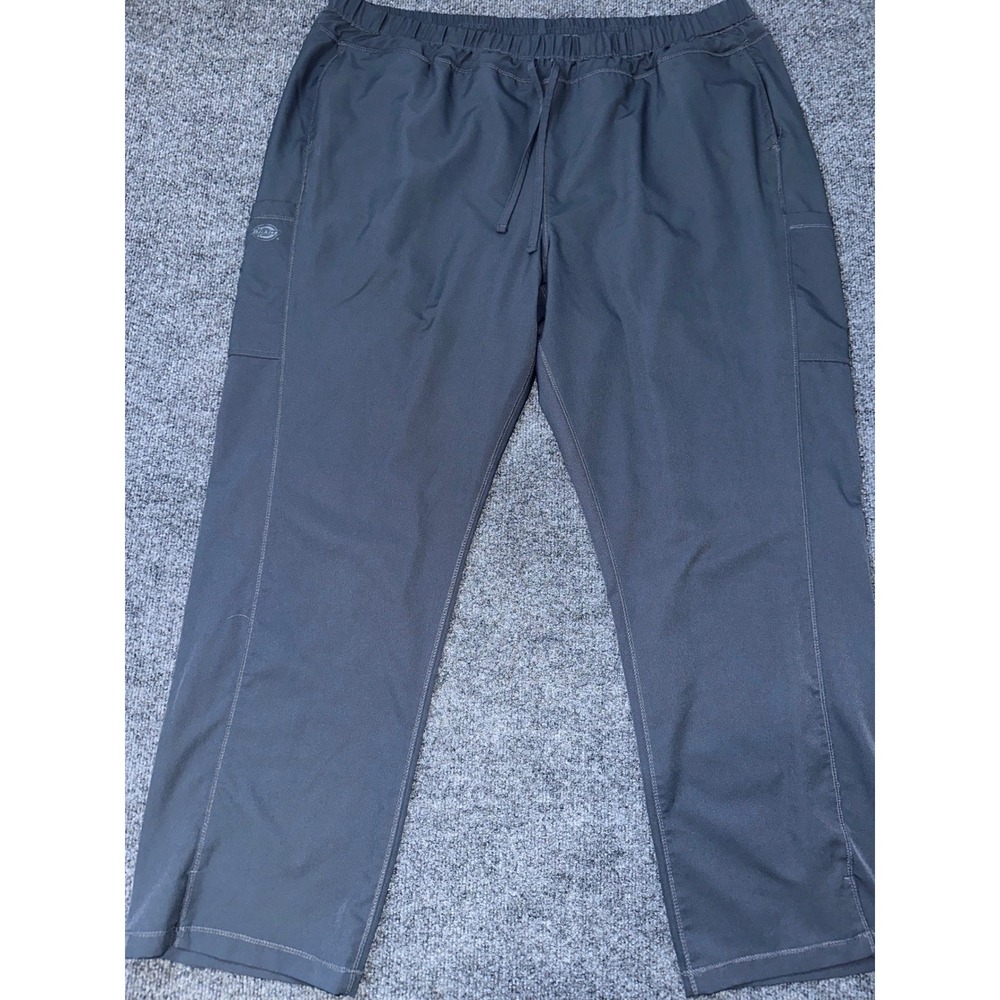 Dickies Dynamix  Mens Cargo Scrub Pants Pewter Gray 3XL Stretch Workwear